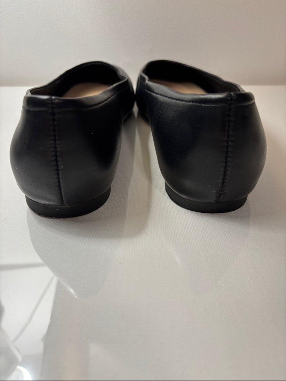 Marc Fisher Black Square-Toe Ballet Flats - Picture 5 of 6
